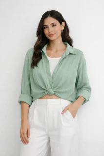 شومیز وارداتی زنانه گره ای